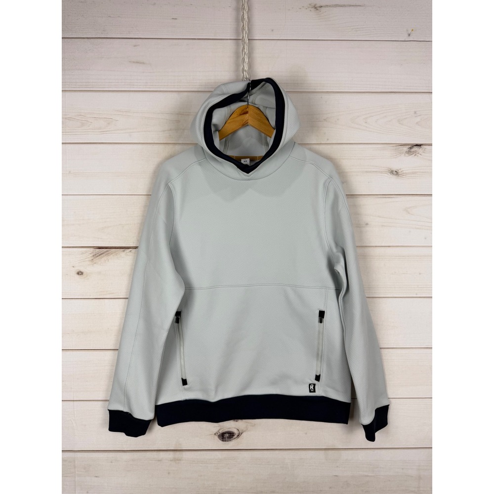 Rhone Hoodie Mens Medium Grey Performance Pullover Pockets Recyled